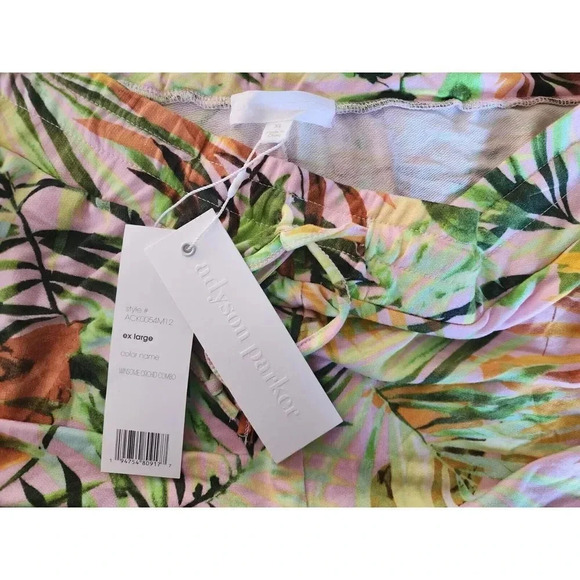 Adyson Parker Womens Multicolor Floral Pull On Drawstring Stretch Shorts Size XL - Picture 3 of 6